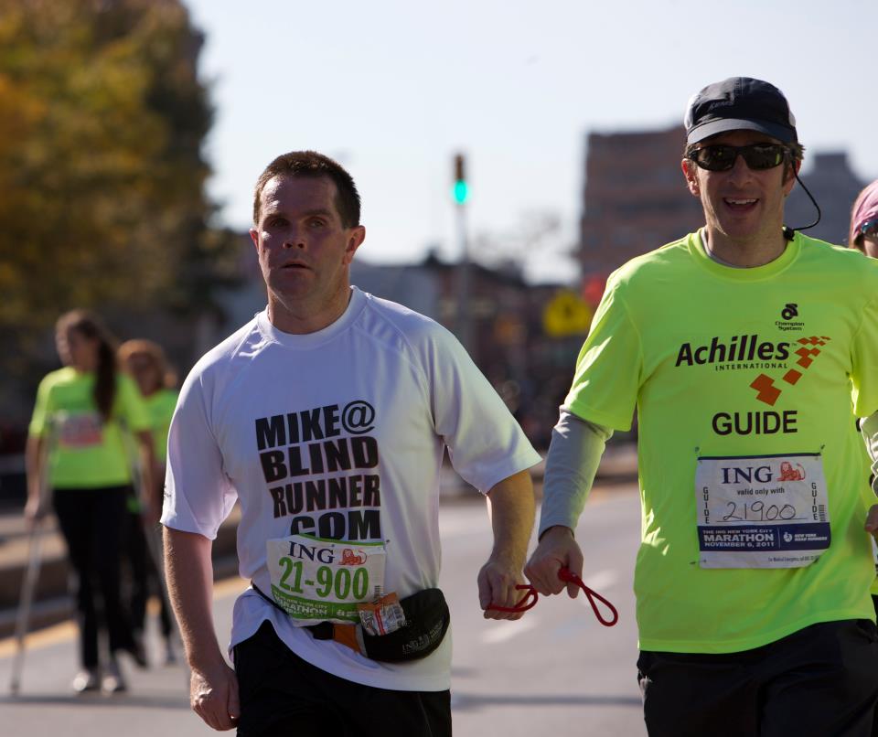 Mike and Harris running Photo